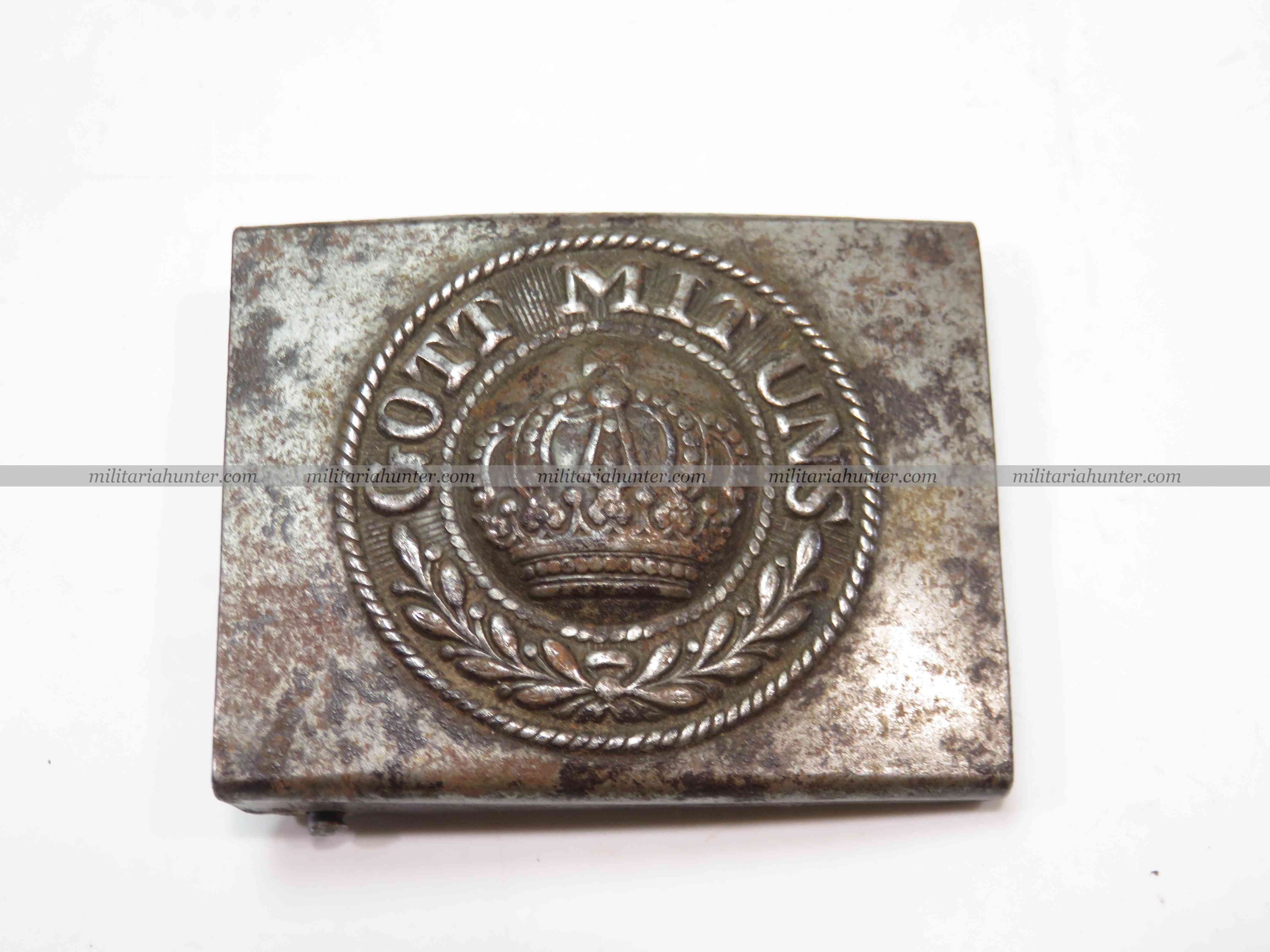 militaria : ww1 german Prussian M1915 belt buckle - boucle de ceinturon Prusse