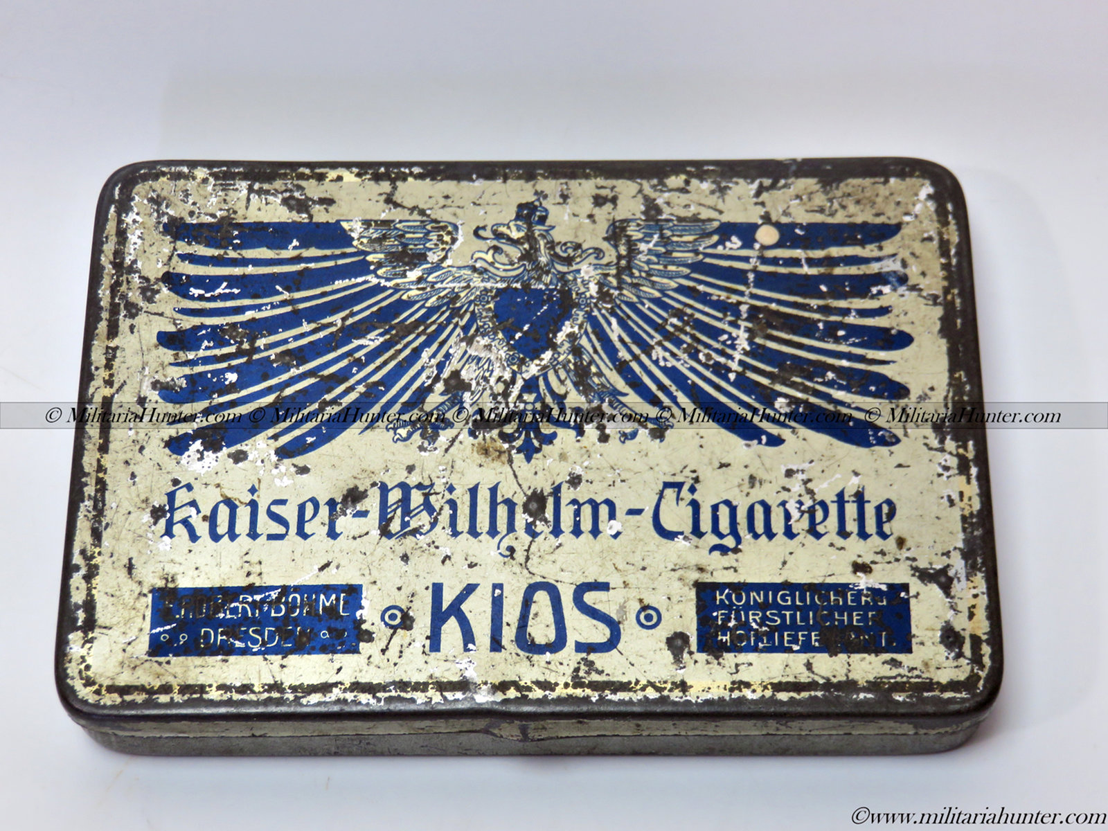 militaria : Boîte de cigarettes KIOS Kaiser Wilhelm